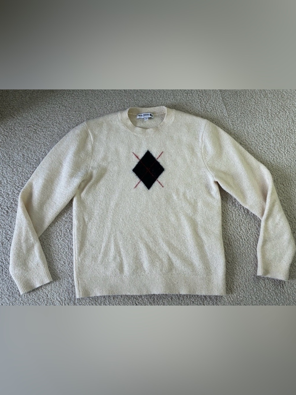 Ines De La Fressange xUniqlo Argyle Wool-Blend Crew Neck Women’s Sweater S